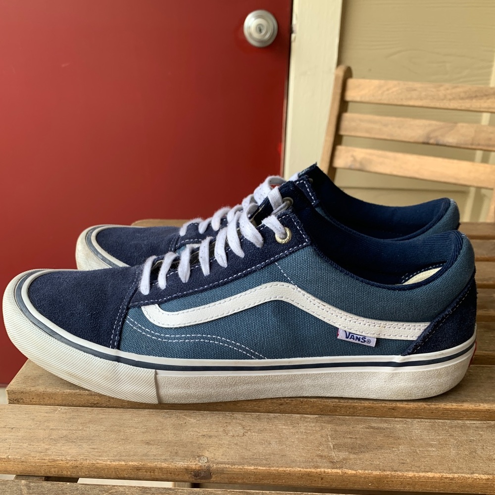 Vans Old Skool PRO men skate shoe 11.5 blue/white